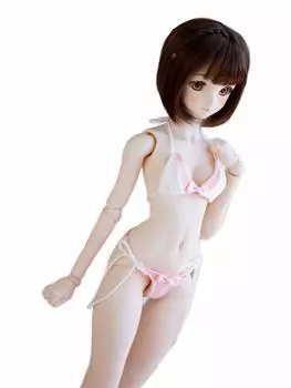 YR EARTH S284 Кукольный наряд, бикини, размер x 1/3 (Розовый Белый)