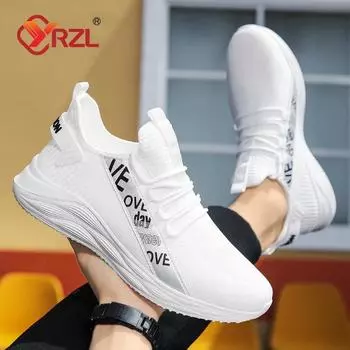 YRZL Белые туфли Мужские туфли Легкие кроссовки для отдыха на открытом воздухе Дышащая сетка Черные повседневные кроссовки Мужские спортивные кроссовки для бега и тенниса 36 чёрный