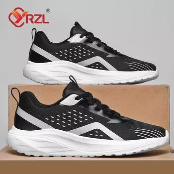 YRZL черные кроссовки мужские сетчатые дышащие кроссовки для бега спортивные легкие повседневные прогулочные спортивные кроссовки мужские туфли 39 бежевый