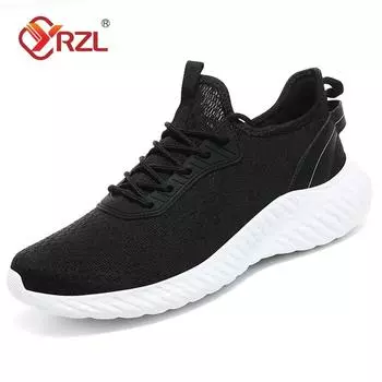 YRZL Men Casul Sports Shoes Breathable Walking Sneakers Outdoor Lightweight Comfortable Sweat-Absorbant Tenis Masculino Man Shoe 39