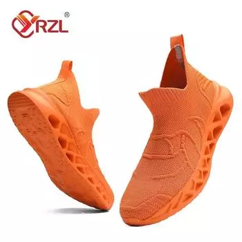YRZL мужские кроссовки легкие дышащие сетчатые кроссовки нескользящие удобные уличные спортивные туфли для ходьбы для мужчин 40 чёрный