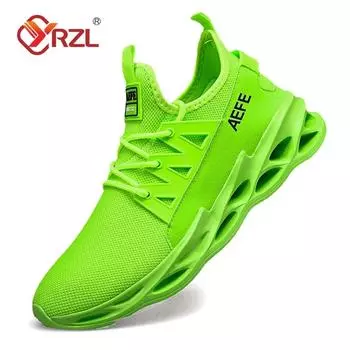 YRZL мужские легкие кроссовки для бега, высококачественные теннисные дышащие модные кроссовки с воздушной сеткой, повседневная спортивная обувь для мужчин 40 зелёный