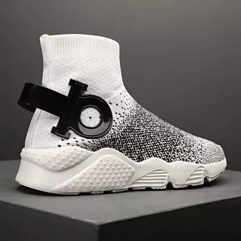 YRZL повседневные кроссовки мужские высокие туфли удобные дышащие беговые нескользящие теннисные уличные спортивные туфли для мужчин 39 белый