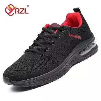 YRZL Профессиональные кроссовки для бега для мужчин Удобные мужские дизайнерские сетчатые кроссовки на шнуровке Мужские кроссовки для спорта на открытом воздухе Прогулки Теннис 38 чёрный