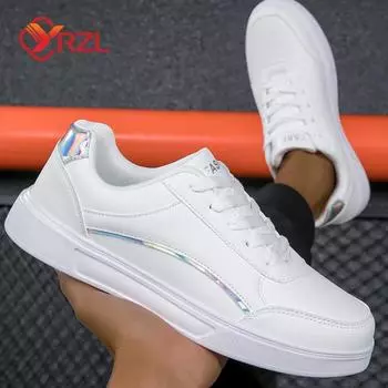 YRZL White Sneakers Women s Casual Shoes Comfortable White Men Shoes Lightweight Walking Couples Shoes Masculino Plus Size 36-45 36