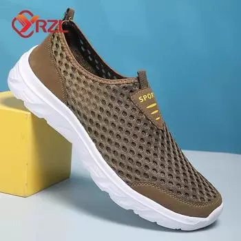 YRZL женские кроссовки дышащая сетка легкие прогулочные мужские туфли без застежек для вождения мужские мокасины Zapatos повседневная женская спортивная обувь 39 черный белый