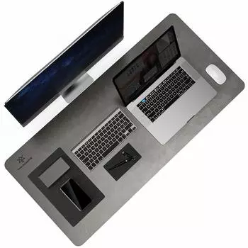 YSAGi Desk Leather Desk Large Mouse Super Thermal Easy to Large Desk Pad Mat, Pad, Pad, Двусторонняя кожа, Противоскользящий дизайн, Водонепроницаемый, Маслостойкий,