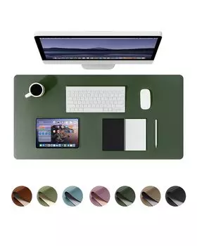 YSAGi Desk Стол из искусственной кожи, можно использовать с большой мышью, простая игровая мышь, компьютерная мышь для использования в офисе и дома, зеленый коврик, двухсторонний материал,