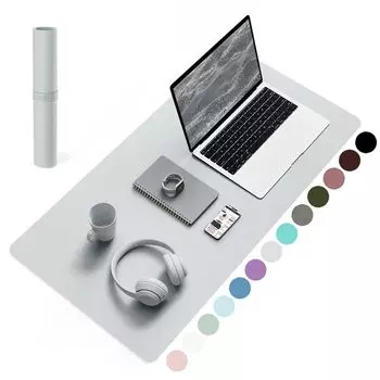 YSAGi Настольная мышь из кожи, большая настольная мышь, замшевая толщина, масло, легкое в использовании, коврик для стола, совместимый, коврик, подкладка, подложка, нескользящий, 2 мм, водонепроницаемый, устойчивый,