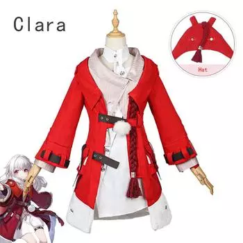 Ysir Collapse Star Dome Railway Костюмы для косплея Клара Полный комплект Cos Одежда Игровая одежда XS красный