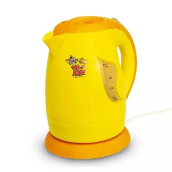 YSN Tom and Jerry Электрический чайник Желтый чайник 1 литр Электрический чайник Кипятильник Электрический чайник Стильный Tom Jerry Living Alone Подарок Подарок