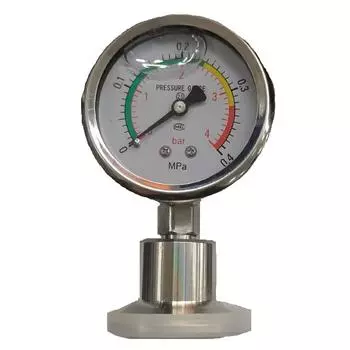 YTP60 Санитарный мембранный манометр для процессов очистки воды Диапазон измерения 0,0-4МПа с простой сборкой CHINA