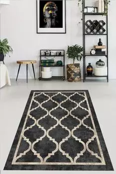 YTRHOME Home Modern E1003 Нескользящая точечная основа с цифровой печатью нового поколения, ковер для гостиной, кухни, прихожей и напольный коврик