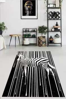 YTRHOME Home Modern E1011-2 Нескользящая точечная основа с цифровой печатью нового поколения, ковер для гостиной, кухни, прихожей и напольный коврик