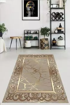 YTRHOME Home Modern E1035 Нескользящая точечная основа с цифровой печатью нового поколения, ковер для гостиной, кухни, прихожей и напольный коврик