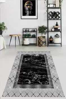 YTRHOME Home Modern E1044-1 Нескользящая точечная основа с цифровой печатью нового поколения, ковер для гостиной, кухни, прихожей и напольный коврик