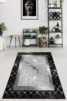 YTRHOME Home Modern E1044-2 Нескользящая точечная основа с цифровой печатью нового поколения для гостиной, кухни, прихожей, ковра и напольного коврика