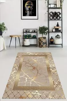 YTRHOME Home Modern E1044-3 Нескользящая точечная основа с цифровой печатью нового поколения для гостиной, кухни, прихожей, ковра и напольного коврика