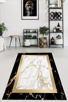 YTRHOME Home Modern S1034 Нескользящая точечная основа с цифровой печатью нового поколения, ковер для гостиной, кухни, прихожей и напольный коврик