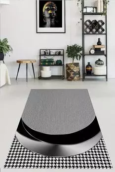 YTRHOME Home Modern S1057-1 Нескользящая точечная основа с цифровой печатью нового поколения, ковер для гостиной, кухни, прихожей и напольный коврик