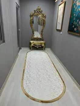 YTRHOME Серебристое бамбуковое золото Современная цифровая печать на нескользящей кожаной основе Новое поколение ковров для гостиной, кухни, прихожей и напольного коврика