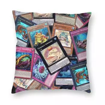 Yu Gi Oh Paleo Frogs Toadally Потрясающая квадратная наволочка из полиэстера, льна и бархата с рисунком, декор на молнии, наволочка, чехол для диванной подушки 30x30cm