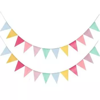 YUANSHOP1 Flag Garland Triangle Flag Set of 2 Banner Camp Flag Birthday Party Decoration Christmas Ornament Grand Camp Deco Flag 4m Length