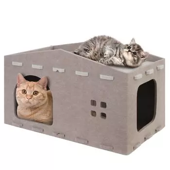YUCHONG Cat Cat Summer Heat Stroke Suitable for Multiple Puzzle Easy to Clean House, House, Protection, Breathable, Prevention, Scratching, Cats, бежевый