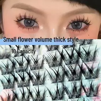 Yue Jiao Niang Double V Lazy W-Shaped Thick Natural Comic False Eyelashes
