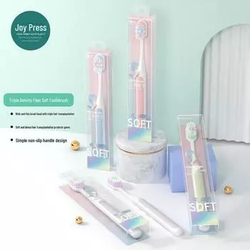 Yuean Soft Bristle Adult Toothbrush with Triple Dense Fibers, Wide Head, Fresh Clean, Single Pack Single pack, Y253