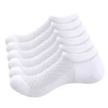 YUEDGE Мужские носки-невидимки, антизапах, легкие, тонкие, из бамбука, для мужчин, размер 37-46, 6 пар XL( 41-44 EU)