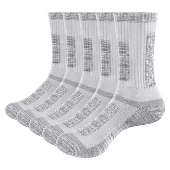 YUEDGE Sports Thick Winter Socks for Boots and Mountain Sizes 5 Pairs Women s Socks, Hiking/Trekking Socks, Sweat-Absorbent, Odor-Resistant, Cotton,