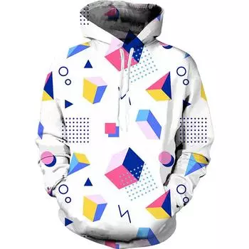 YUHA Новые красочные психоделические узоры для мужчин 3D толстовки/веселые модные свитшоты Весна и Осень Харадзюку основная уличная одежда S