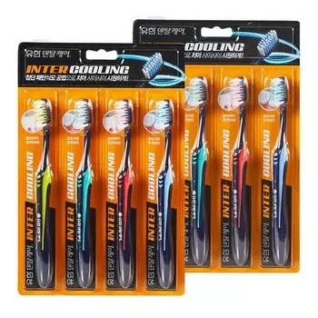 Yuhan Dental Care Intercooling Compound Зубная щетка с тонкой щетиной, 4 шт., 2 шт. Корейская зубная щетка, здоровье зубов