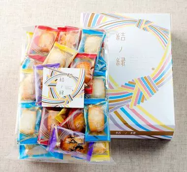 Yui no Enishi Musubino Enishi Рисовый крекер Подарок Индивидуально упакованный Ассорти Подарочный Подарок Сувенир Сладости Kagaya Beika [Без сумочки] Предварительно упакованный