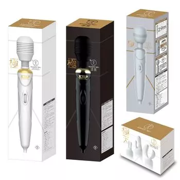 YUIRA отечественный Kiwami Ten Полный набор типов Электрический массажер (японский бренд) [Кивами Тэн][Реактивный черный][ПРО][Насадка (3 набора)] /