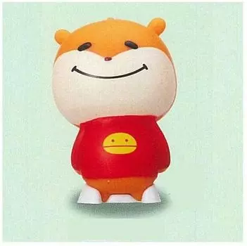Yuji Nishimura Konezumi Soft Vinyl Collection Manzoku Kao Gacha Gacha Capsule Toy [1. (with pedestal)] (single item)