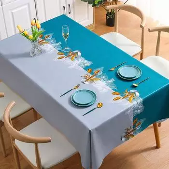 Yujin Liuxian Tablecloth Waterproof And Oil-Proof Pvc Tablecloth Atmosphere Coffee Table Cloth Dining Table Cloth Nordic 140*140cm