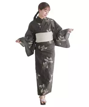 Yukata change set Heiko H Yoi no Kyo one size fits [KYOETSU] set, weave, unbleached, 2-piece (Yukata, obi), Women s (5. Kingyo, all)