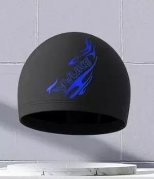 Yuke унисекс большая шапочка для плавания для длинных волос - удобный эластичный дизайн с рисунком кожи акулы