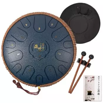 Yukyou YUKYOU 2024 Щелевой барабан 15 нот 14 дюймов 35 см Ре мажор Тан барабан Пропано Ичия Музыкальный инструмент Ударный инструмент Стальной барабан Музыка ментальная