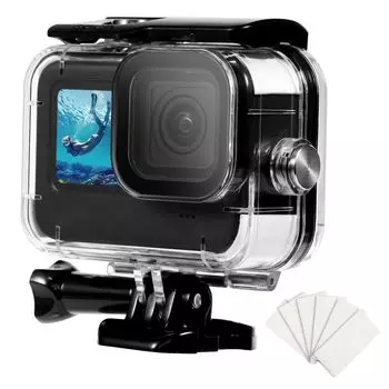 Yullmu GoPro HERO 13 12 11 10 9 GoPro Водонепроницаемый чехол Водонепроницаемая Пыленепроницаемая Защита Аксессуары для глубоководного погружения 60 м для GoPro