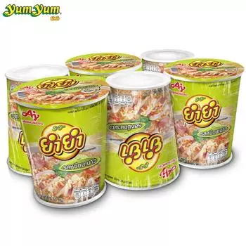 Yum Yum Cup TemTem, Кальмар со вкусом лайма, 60 г, 6 шт - Тайская лапша быстрого приготовления 60 g x 6 pcs