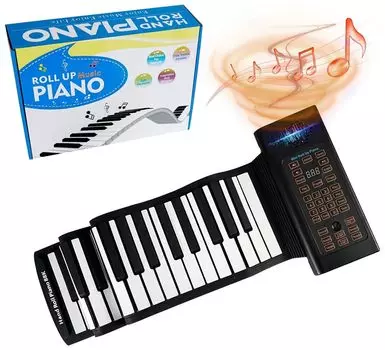 Yumcute Электронное пианино с японскими складными наушниками и микрофоном, музыкальный инструмент для и японская инструкция в комплекте, сворачивающееся пианино,