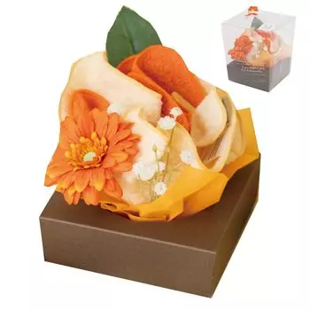 Yume Gift Senshu Полотенце Цветочная натуральная композиция ручной работы Сделано в Японии (Мини, Оранжевый)