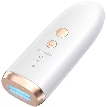 YUNDOO Hair Removal Cooling Hair Removal Reikandatsumoki Double Cooling Ice Salon Class IPL Hair Removal Compatible with 5 Levels Dual Ice Cooling белый