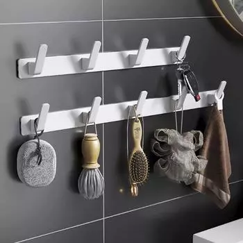 YUNJIEYA Черно-белые Дверные Крючки Крючок Для Одежды Вешалка Полка Органайзер Полка Для Хранения Душевая Стена Вешалка Кухня Аксессуары Для Ванной Комнаты