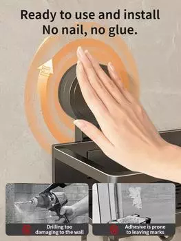 YUNJIEYA присоска без сверла сетка для ванной держатель для салфеток полка органайзер угловые полки настенная стойка для туалета аксессуары для дома