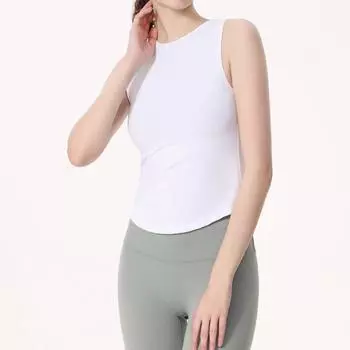 Yunna Summer Silm Sports Vest Women s Sleeveless Yoga Clothes Gym Training Pilates Blouse Running Tops White S