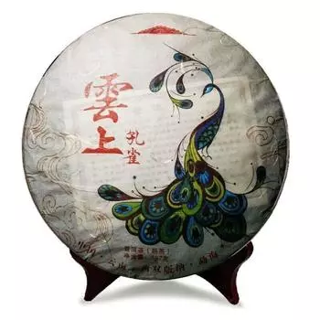 Yunnan Pu er Tea Спелый чай Пирог «Павлин на облаке с семью семенами» 357g/17.6oz